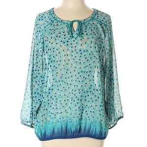 Blue long sleeve blouse